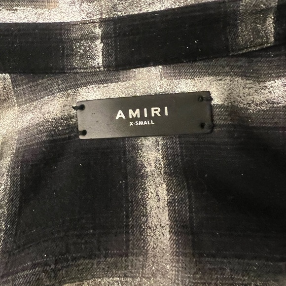 Amiri Plaid Metallic Flannel - Picture 2 of 3